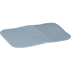 Afdruipmat - anti slip - flexibel - siliconen - grijs - 34 x 26 cm - Afdruiprekken