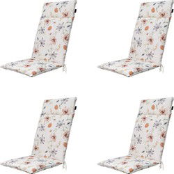 Madison -  Tuinstoelkussen Hoge Rug Florina natural - Ca. 120x50 cm - Set van 4