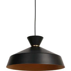Mexlite hanglamp Skandina - zwart - metaal - 40 cm - E27 fitting - 3682ZW