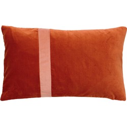 Dutch Decor PIPPA - Kussenhoes velvet 30x50 cm - Potters Clay - oranje - Dutch Decor