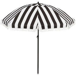 In The Mood Collection Osborn Parasol - H238 x Ø220 cm - Zwart, Wit