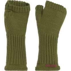 Knit Factory Cleo Handschoenen - Mosgroen - One Size