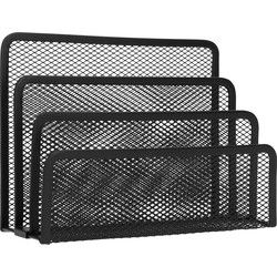 QUVIO Bureau organizer mesh - Metaal - Zwart