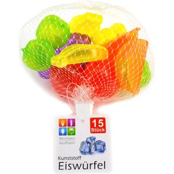 Jedermann IJsblokjes - 15x - fruitvormpjes - kunststof - herbruikbaar - IJsblokjesvormen