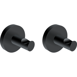 4bathroomz® Oslo set van 2 handoekhaken - Zwart