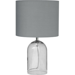 Beliani DEVOLL - Tafellamp-Grijs-Glas