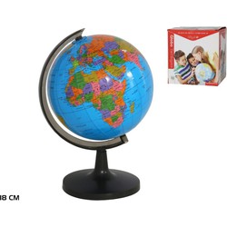 Globe - Wereldbol - Klassiek - veelkleurig - Large - 18x18x30cm