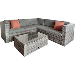Feel Furniture - Wicker Corner loungeset - Verona - Grijs