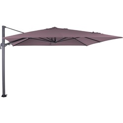 Garden Impressions Hawaii Big Pole zweefparasol 350x350 cm - frame donker grijs - doek koper