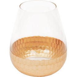 HV Vase S - Clear/Gold - 12,5x12,5x20,5cm
