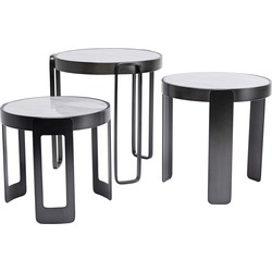 Kare Salontafel Perelli Black (set van 3)