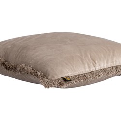 PTMD Nous Sierkussen - 60x3x60 cm - Fluweel - Beige