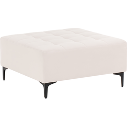 Beliani ABERDEEN - Ottomaan-Beige-Fluweel