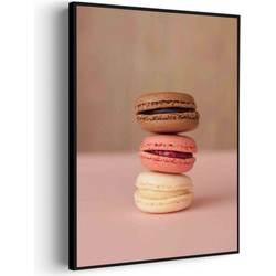 Muurwerken Akoestisch Schilderij - Macarons Roze Beige Tinten - Geluidsdempend Wandpaneel - Wanddecoratie - Geluidsisolatie - PRO (AW 0.90) XXL (107X150)