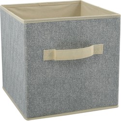 MSV opbergmand/kastmand - 18 liter - grijs - 26 x 26 x 26 cm - Opbergmanden