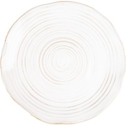 Clayre & Eef Ontbijtbord  Ø 18 cm Beige Keramiek Rond Bord