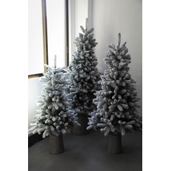 PTMD Kunstkerstboom Shawa - 90x90x180 cm - Pvc - Wit