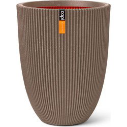 Vaas elegant laag Groove NL 34x46 ivoor bloempot