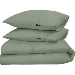 PHLOX Dekbedovertrek King Collectie - Katoen-Satijn Topkwaliteit 300 TC - 240x200/220 + 2 stuks kussensloop 60x70 - Lily pad
