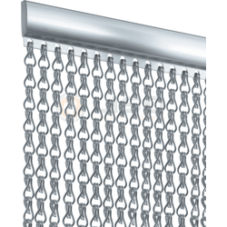 Kettinggordijn | Vliegengordijn kant en klaar 100x260 cm Zilver Satin