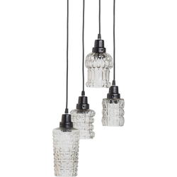 BePureHome Multiple Hanglamp - Metaal/Glas - Zwart - 170x26x26 