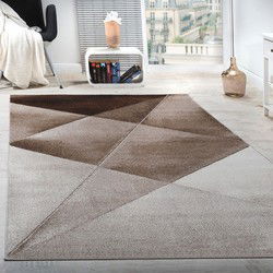 Laagpolig Vloerkleed - Eceria - Geo Modern - Beige - 230x320 cm