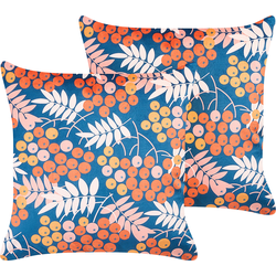 SUMAC - Sierkussen set van 2 - Multicolor - 45 x 45 cm - Fluweel