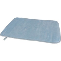 Sneldrogende badmat met anti slip blauw 40 x 60 cm rechthoekig - Badmatjes
