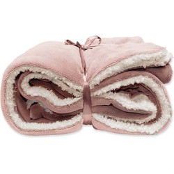 Unique Living | Lars coral fleece/suede plaid 150x200cm old pink