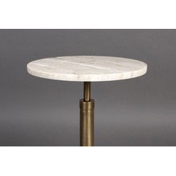 Dutchbone Sana Bijzettafel Rond 30 cm Marmer Beige/ Goud