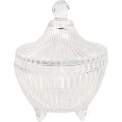 Clayre & Eef Glazen potje  Ø 9x12 cm Glas Rond Potje