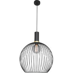 Mexlite - hanglamp - Aureole - zwart - metaal - Ø 42cm - E27 - 3068ZW