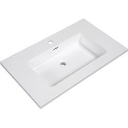 Badplaats Wastafel Angela 80 x 48 cm - Wit - Wasbak voor Wastafelkast