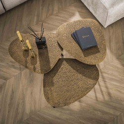Salontafel Driehoekig - Metallic Brons - Set van 3