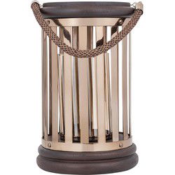 PTMD Lantaarn Sjorsh - 25x25x41 cm - Hout - Goud