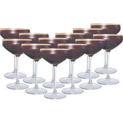 OTIX Champagnecoupe Glazen - 12 Stuks - Glas - Champagneglazen - Espresso Martini Glazen - Cocktailglazen