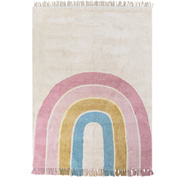 TATARLI - Vloerkleed  - Meerkleurig/Beige - 140 x 200 cm - Katoen