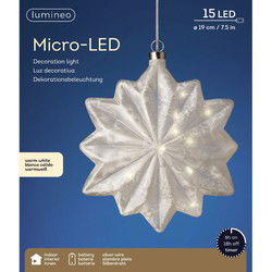MicroLED bloem d19l8 cm frost kerst