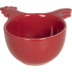 Clayre & Eef Maatlepel  11x11x6 cm Rood Keramiek Rond Haan Weeglepel