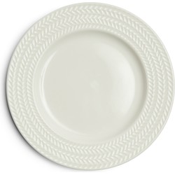 Riviera Maison bord, ontbijtbord, Servies, Tafeldecoratie, eetkamer, keuken - RM Bellecôte Breakfast Plate - Wit - Porselein - 1 stuk