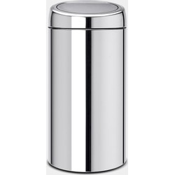 Touch Bin, 45 litre, Plastic Inner Bucket - Brilliant Steel