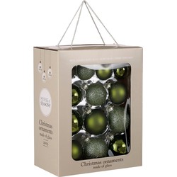 House of Seasons Kerstballen Set - 26 Stuks - Ø7 cm - Glas - Donkergroen