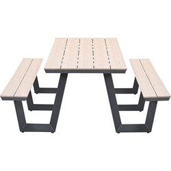 Garden Impressions Sarria picknick set 280 x 178 - donker grijs