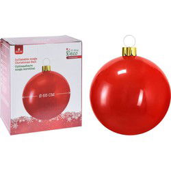 Kerstbal Opblaasbaar 65 cm Rood