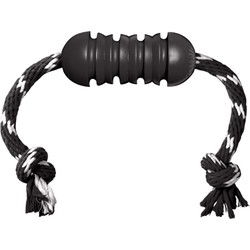 KONG EXTREME DENTAL MET TOUW ZWART / WIT 12X5X5 CM