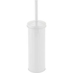 MSV Industrial Toilet/wc-borstel houder - metaal - wit - 38 cm - Toiletborstels
