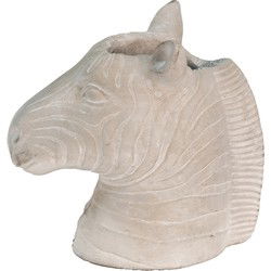 Clayre & Eef Bloempot Zebra Grijs Steen