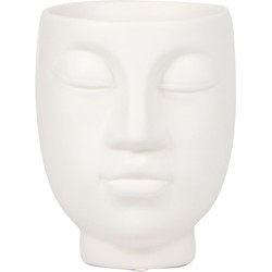 Kolibri Home | Face to face bloempot - Witte keramieken sierpot - Ø9cm