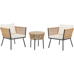 Beliani GARGANO - Bistroset-Beige-PE rotan