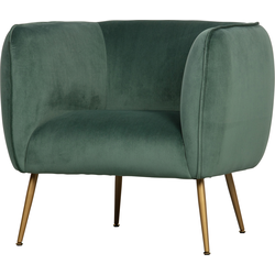 WOOOD Scout Fauteuil - Velvet - Groen - 71x79x71